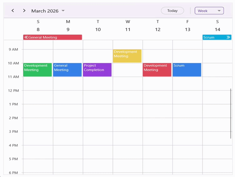 Appointment resizing in .NET MAUI Scheduler